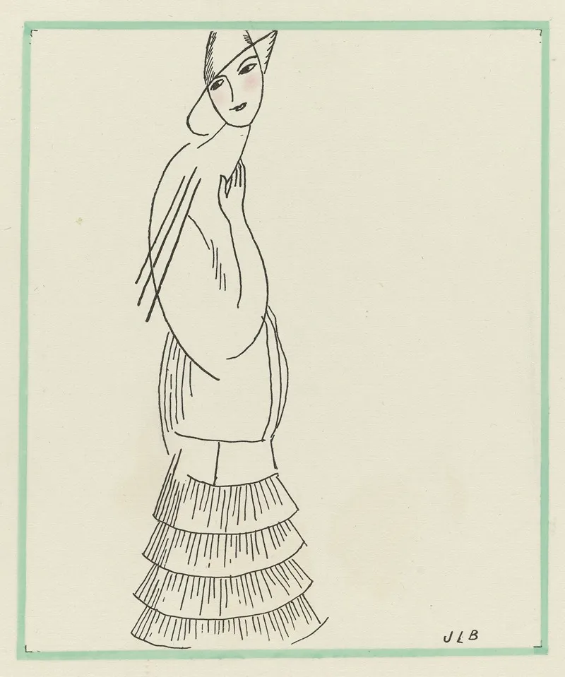 La Robe Blanche Robe De Paul Poiret Selon Boussingault Wall Art by Jean-Louis Boussingault - High-Resolution Digital Print