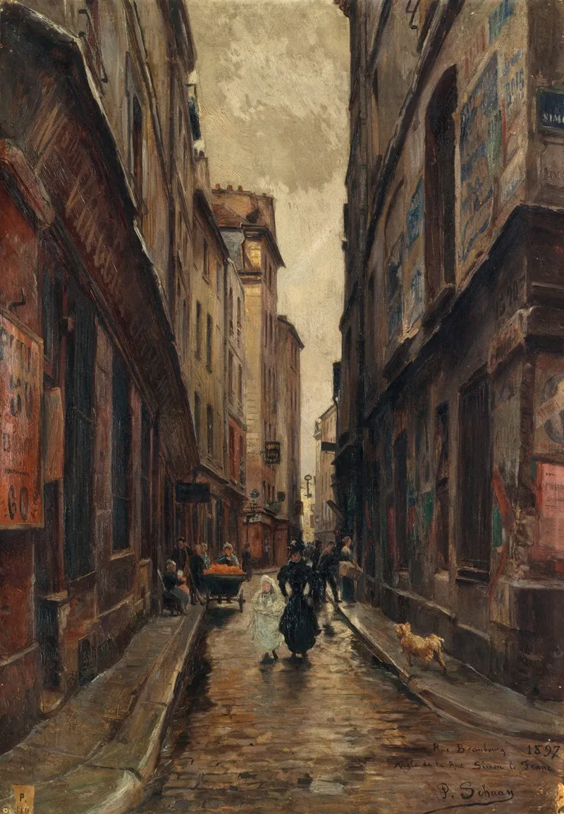La Rue Beaubourg A Langle De La Rue Simon Le Franc