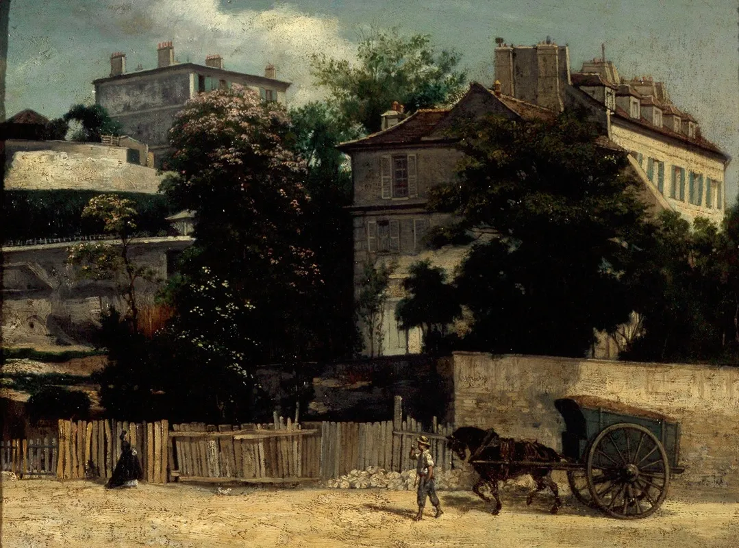 La Rue Dorchamp A Montmartre Wall Art by Napoléon-Joseph Bellardel - High-Resolution Digital Print