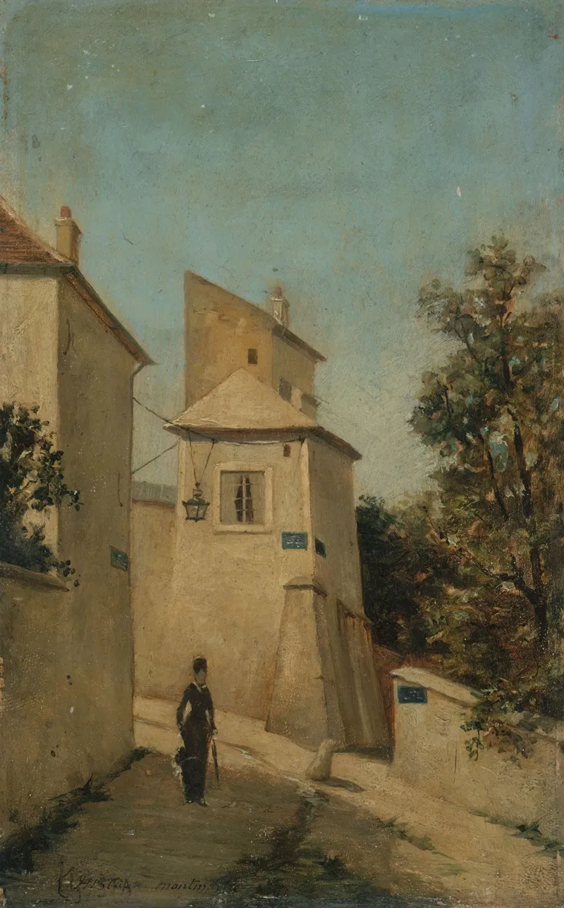La Rue Du Mont Cenis A Langle De La Rue Saint Vincent A Montmartre 18eme Arrondissement Wall Art by Louis Hista - High-Resolution Digital Print