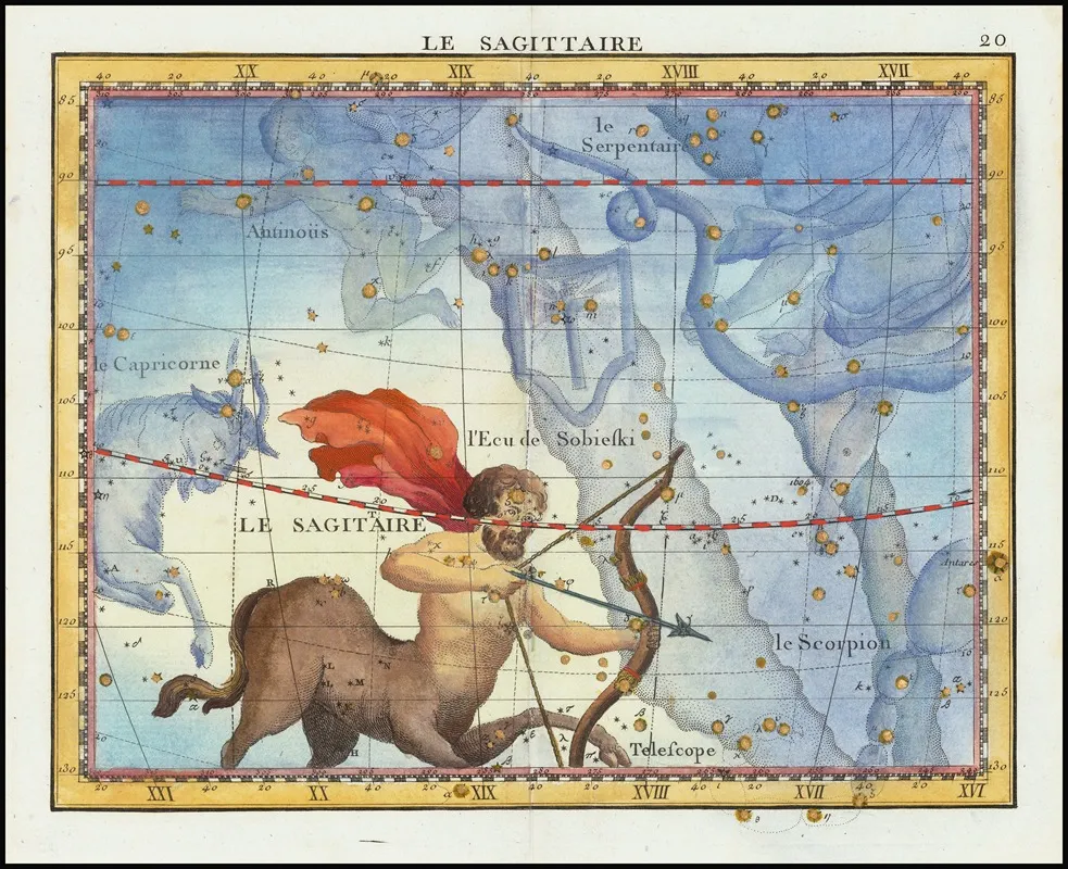 La Sagittaire Sagittarius Wall Art by John Flamsteed - High-Resolution Digital Print