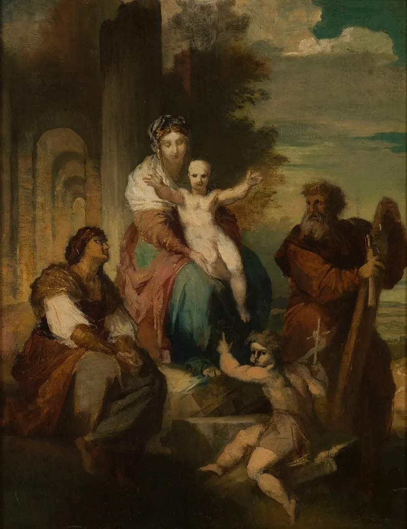 La Sainte Famille 3 Wall Art by Xavier-Alphonse Monchablon - High-Resolution Digital Print