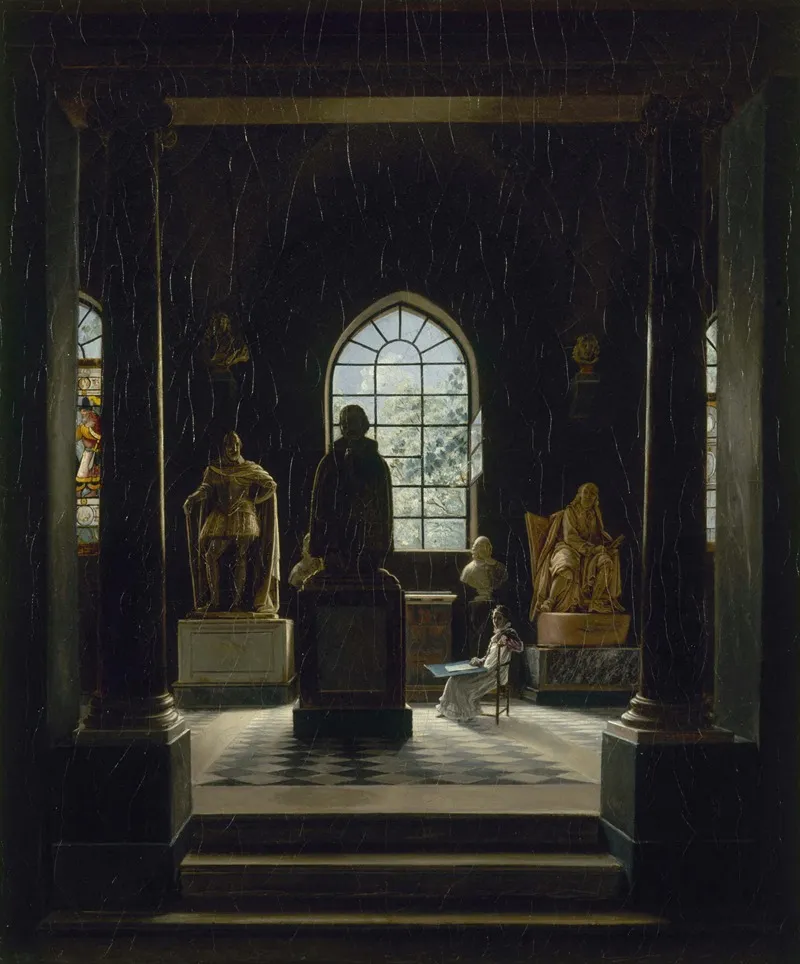 La Salle Du Xviie Siecle Au Musee Des Monuments Francais Wall Art by Léon-Mathieu Cochereau - High-Resolution Digital Print