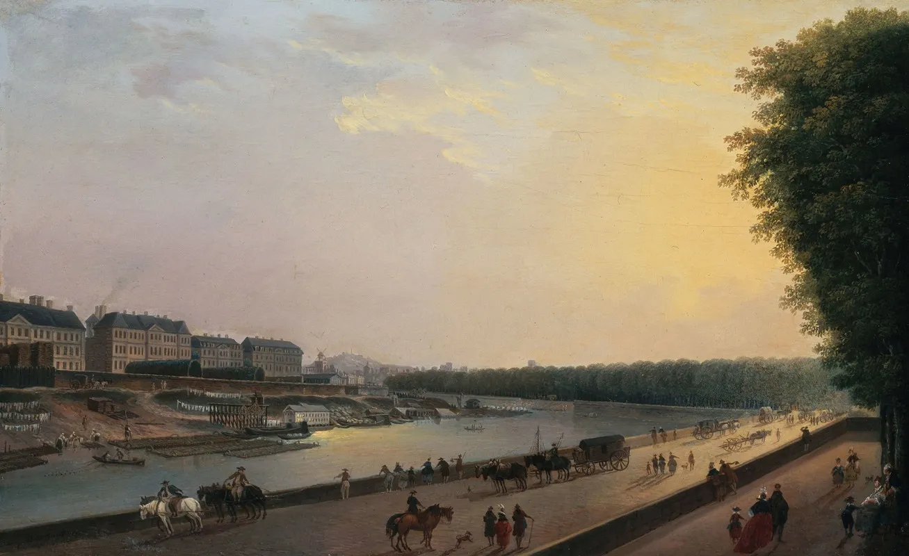 La Seine A La Grenouillere Vue Prise De La Terrasse Du Bord De Leau Aux Tuileries