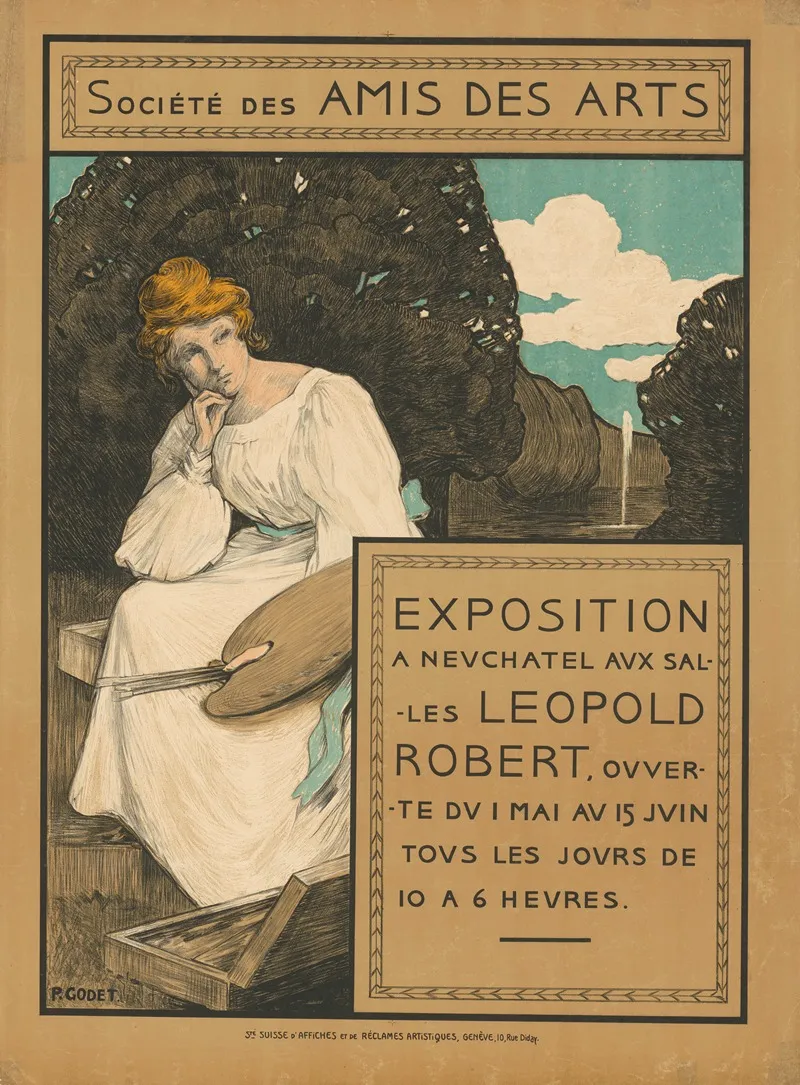 La Societe Des Amis Des Arts Exposition A Neuchatel Wall Art by P. Godet - High-Resolution Digital Print