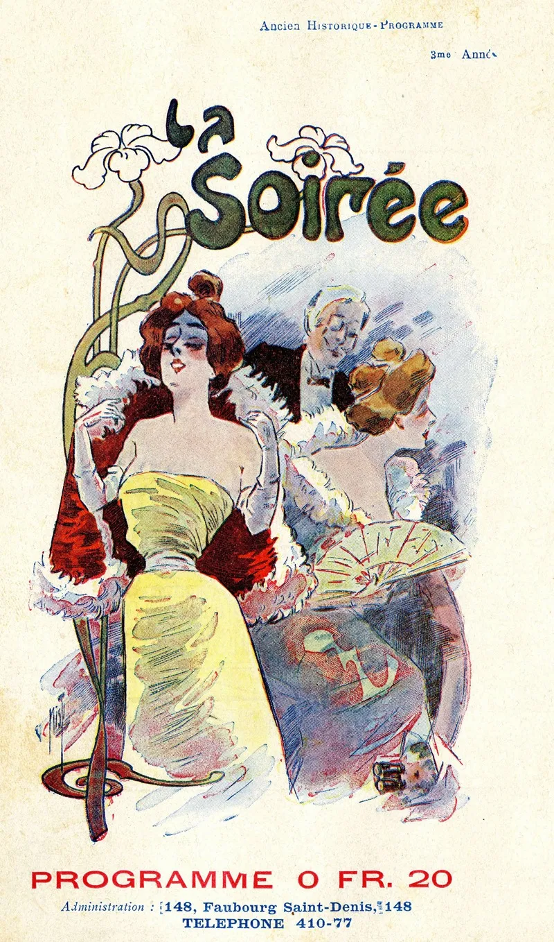 La Soiree 3 Wall Art by Ferdinand Misti-Mifliez - High-Resolution Digital Print