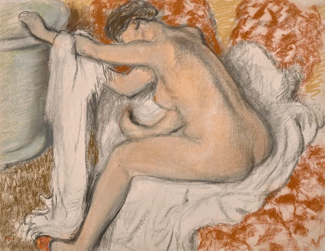 La Sortie Du Bain Wall Art by Edgar Degas - High-Resolution Digital Print