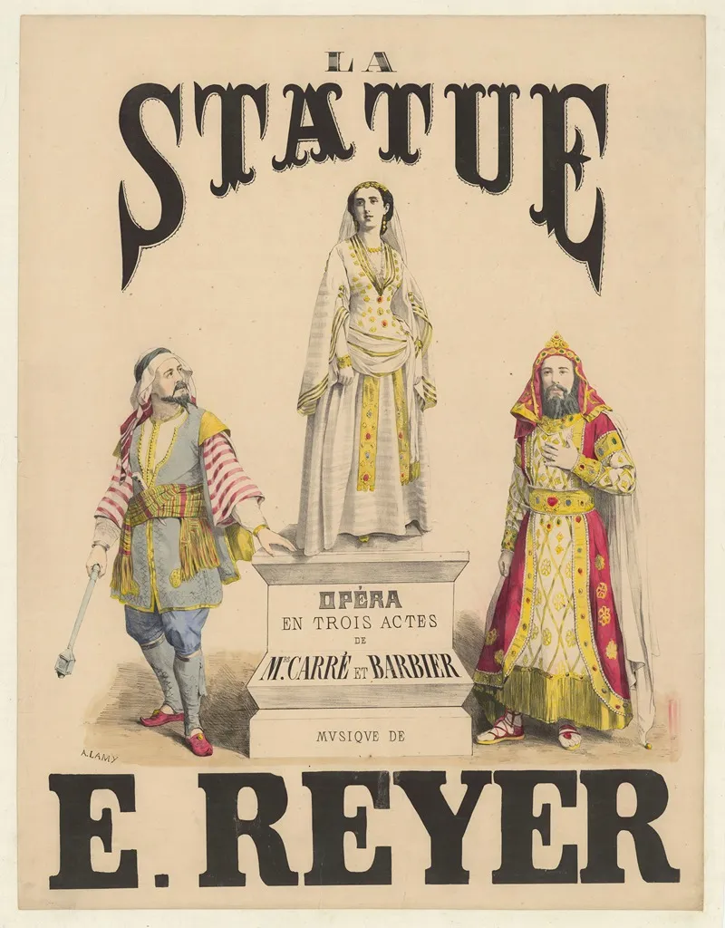 La Statue Opera En Trois Actes De Mrs Carre Et Barbier Wall Art by Pierre-Auguste Lamy - High-Resolution Digital Print