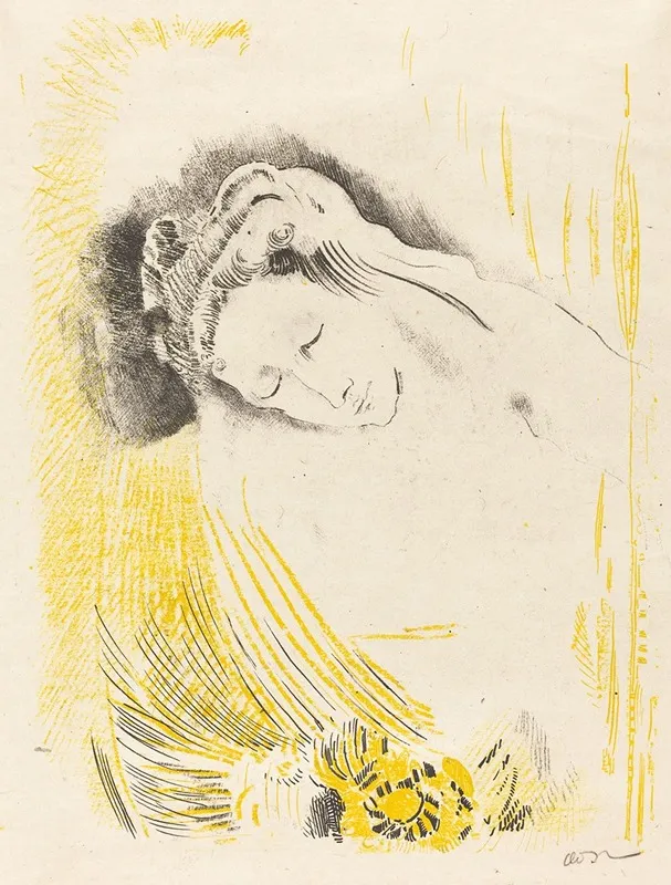 La Sulamite The Shulamite Wall Art by Odilon Redon - Canvas Print