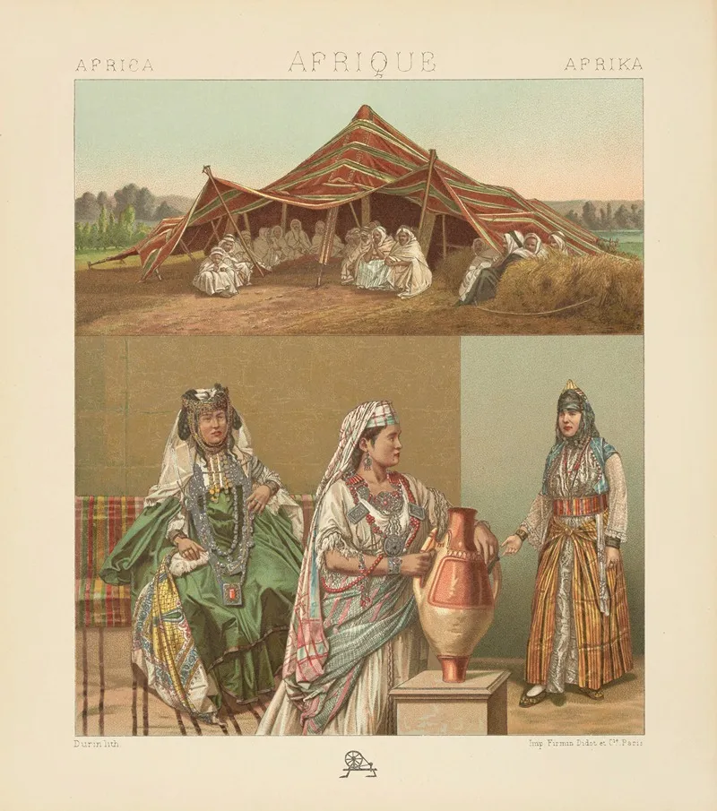 La Tente Arabe Les Nomades Et Les Sedentaires Costumes Feminins De Lalgerie