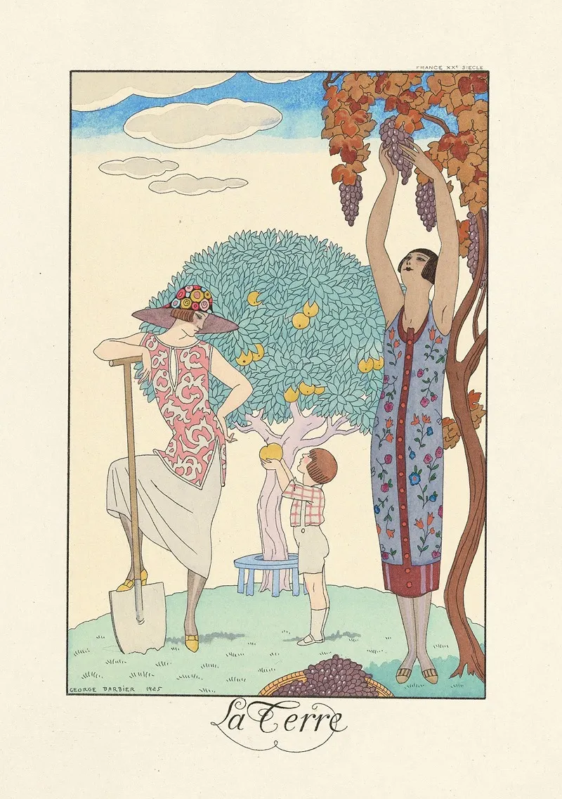 La Terre Earth Wall Art by George Barbier - High-Resolution Digital Print