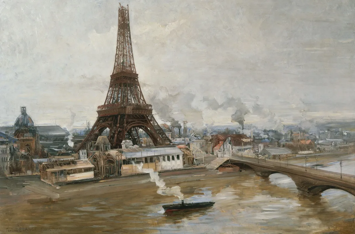 La Tour Eiffel Et Le Champ De Mars Wall Art by Paul Louis Delance - High-Resolution Digital Print