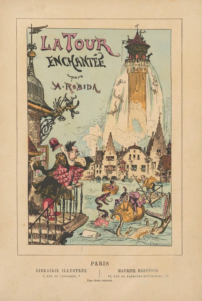 La Tour Enchantee Titlepage Wall Art by Albert Robida - High-Resolution Digital Print