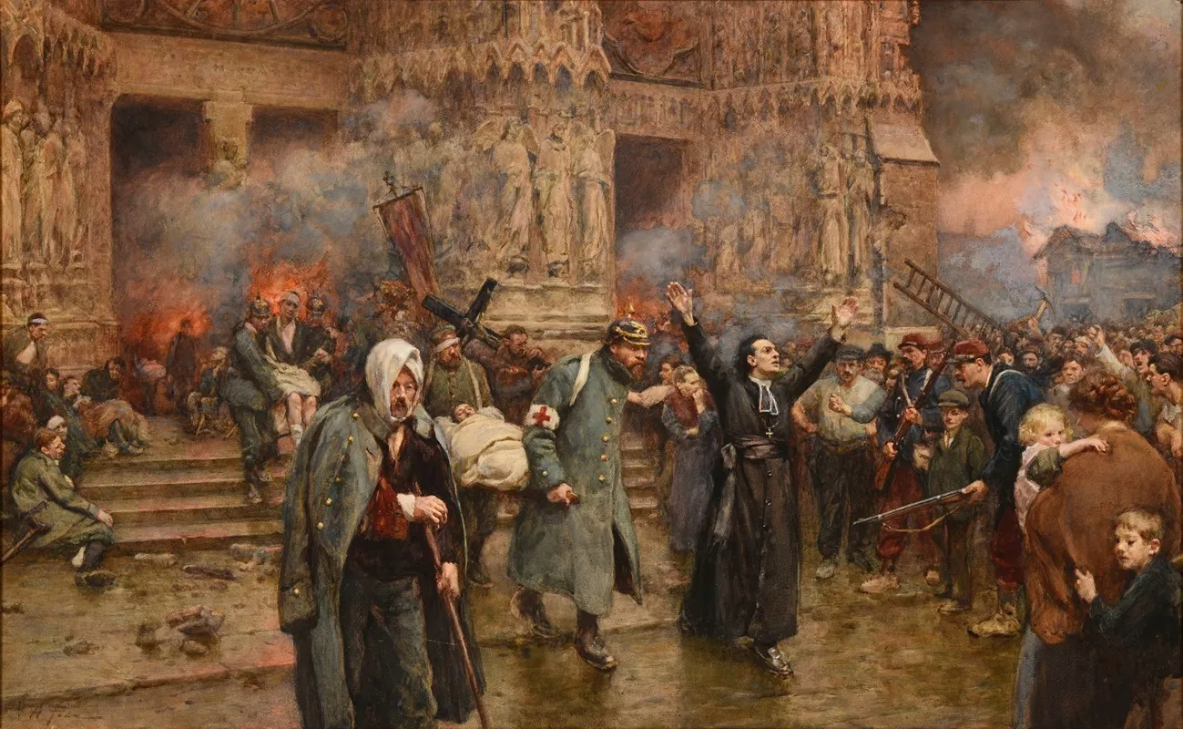La Tragedia Di Reims Wall Art by Alberto Pisa - High-Resolution Digital Print