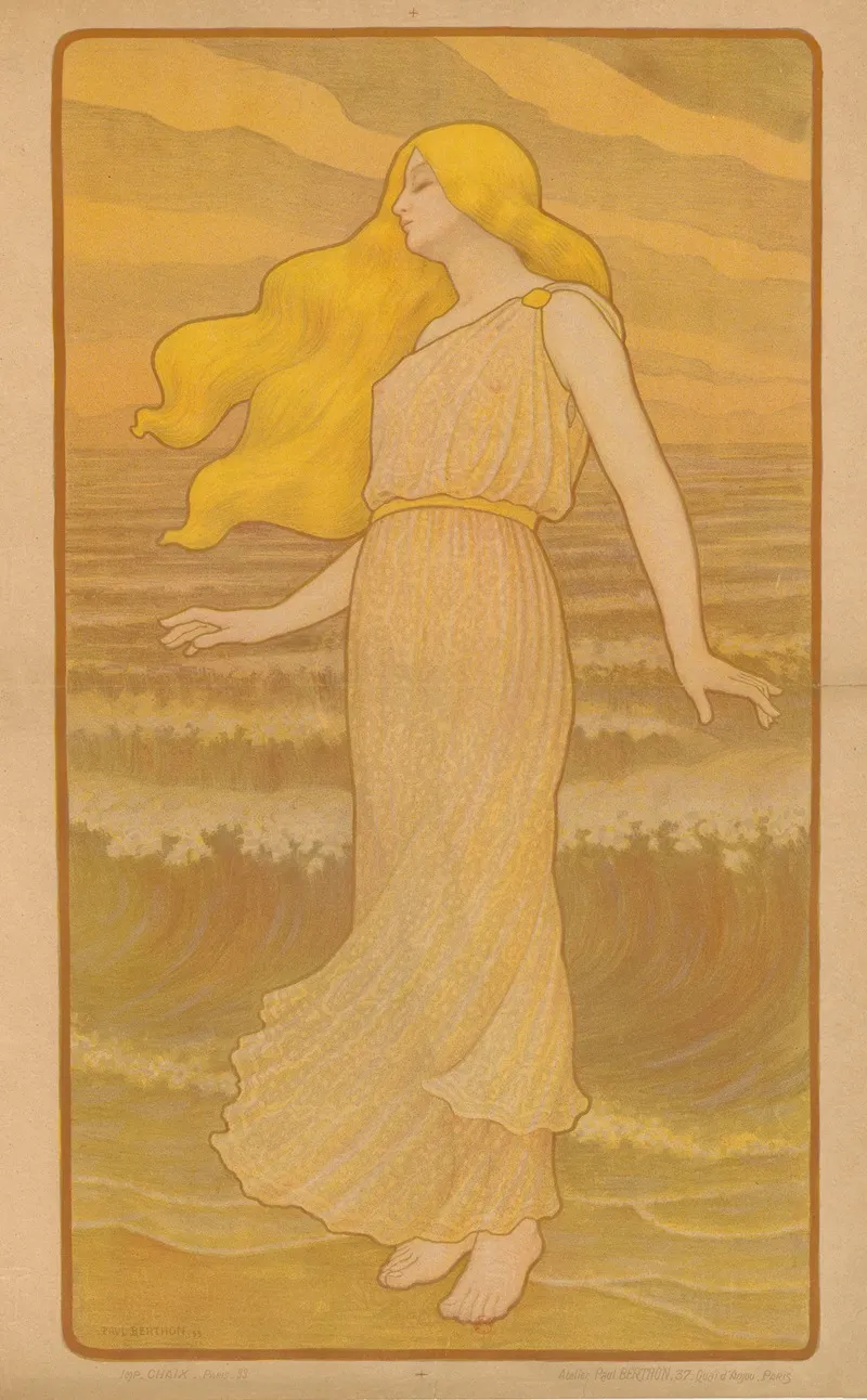 La Vague 10 Wall Art by Paul Berthon - High-Resolution Digital Print