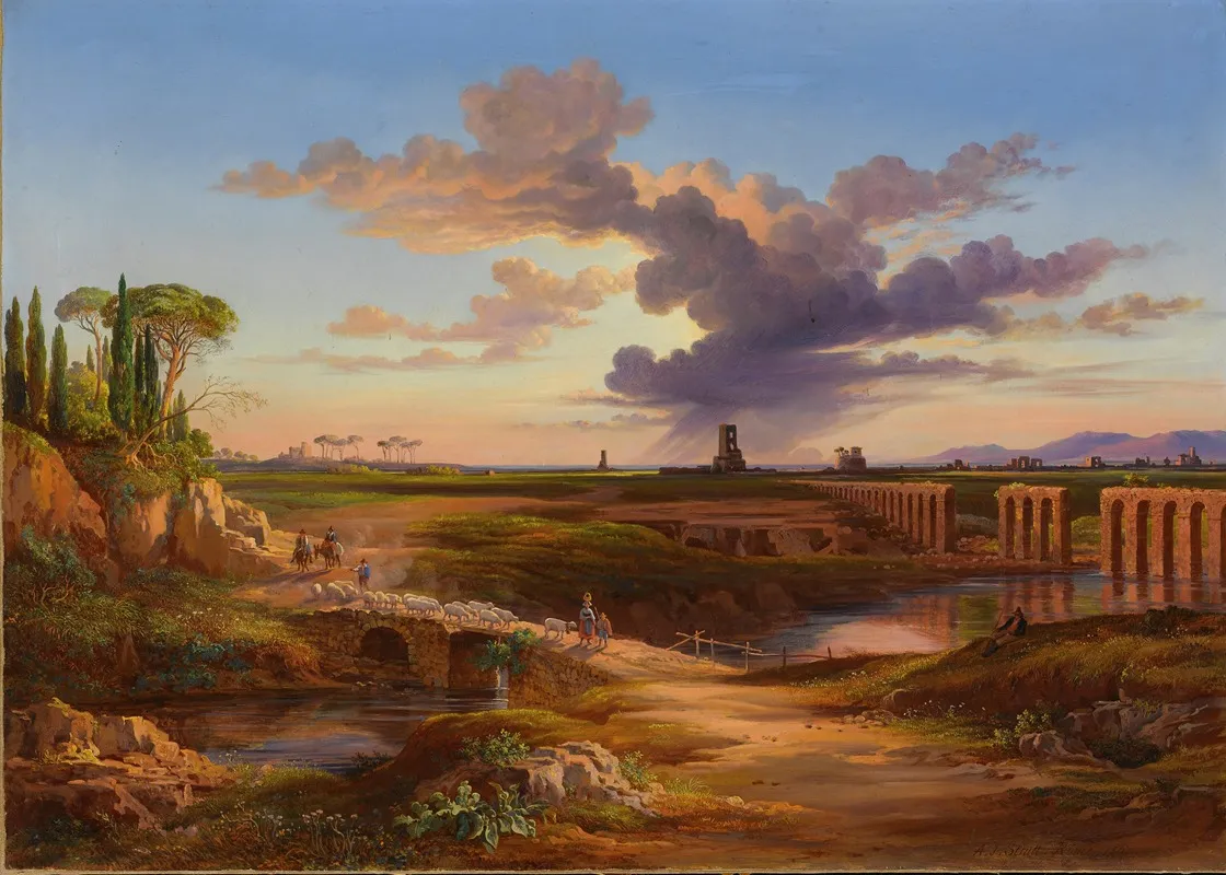 La Via Appia Campagna Romana Wall Art by Arthur John Strutt - High-Resolution Digital Print