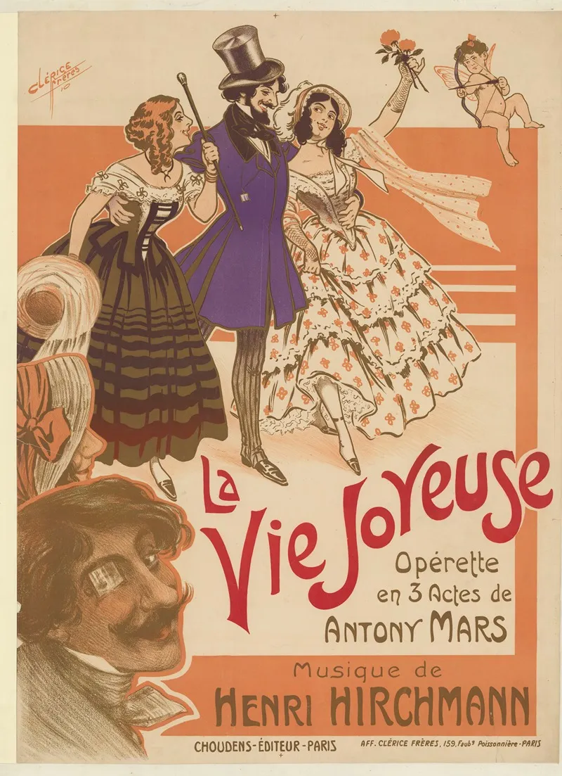 La Vie Joyeuse Operette En 3 Actes De Antony Mars Wall Art by Imp. Clérice - High-Resolution Digital Print