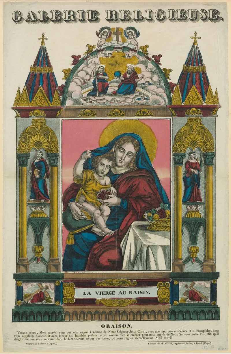 La Vierge Au Raisin Wall Art by Imp. Pellerin &amp; Cie - High-Resolution Digital Print