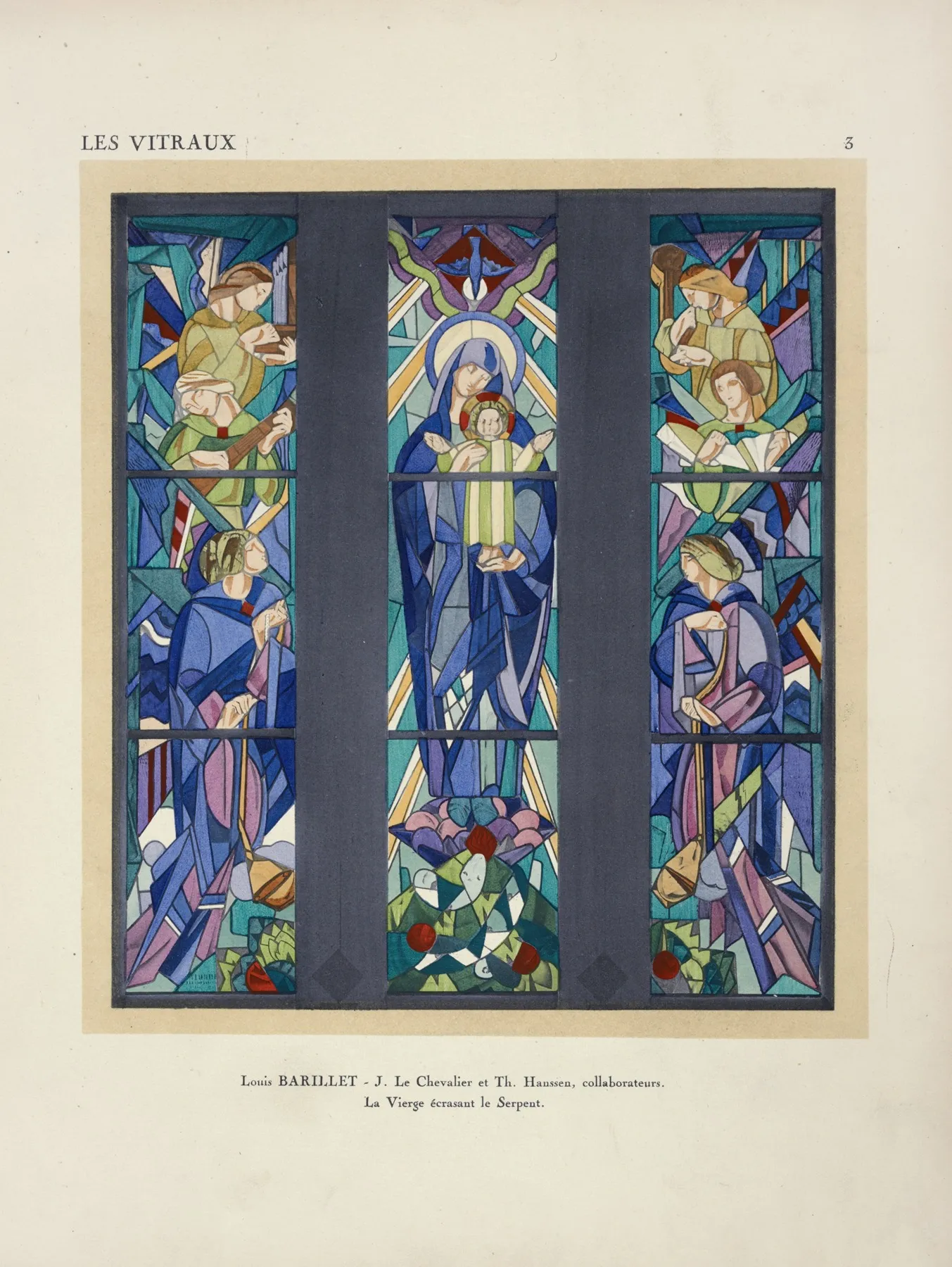 La Vierge Ecrasant Le Serpent A La Chapelle Du Christ Redempteur Eglise Du Village Francais Wall Art by Jacques Gruber - High-Resolution Digital Print
