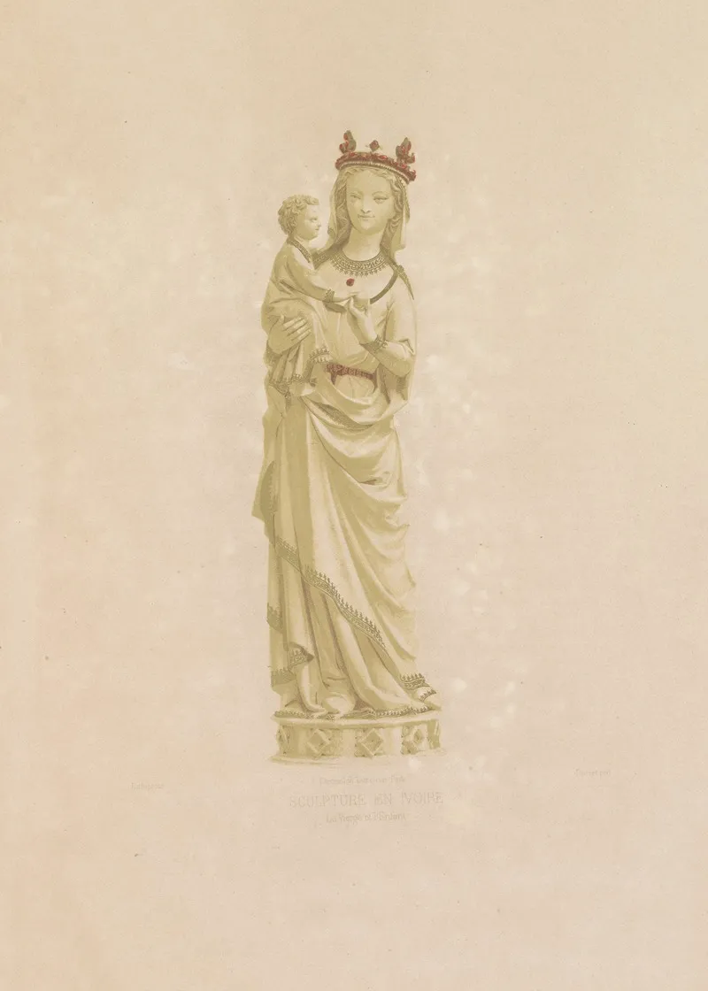 La Vierge Et Lenfant 2 Wall Art by Joseph Rose Lemercier - High-Resolution Digital Print