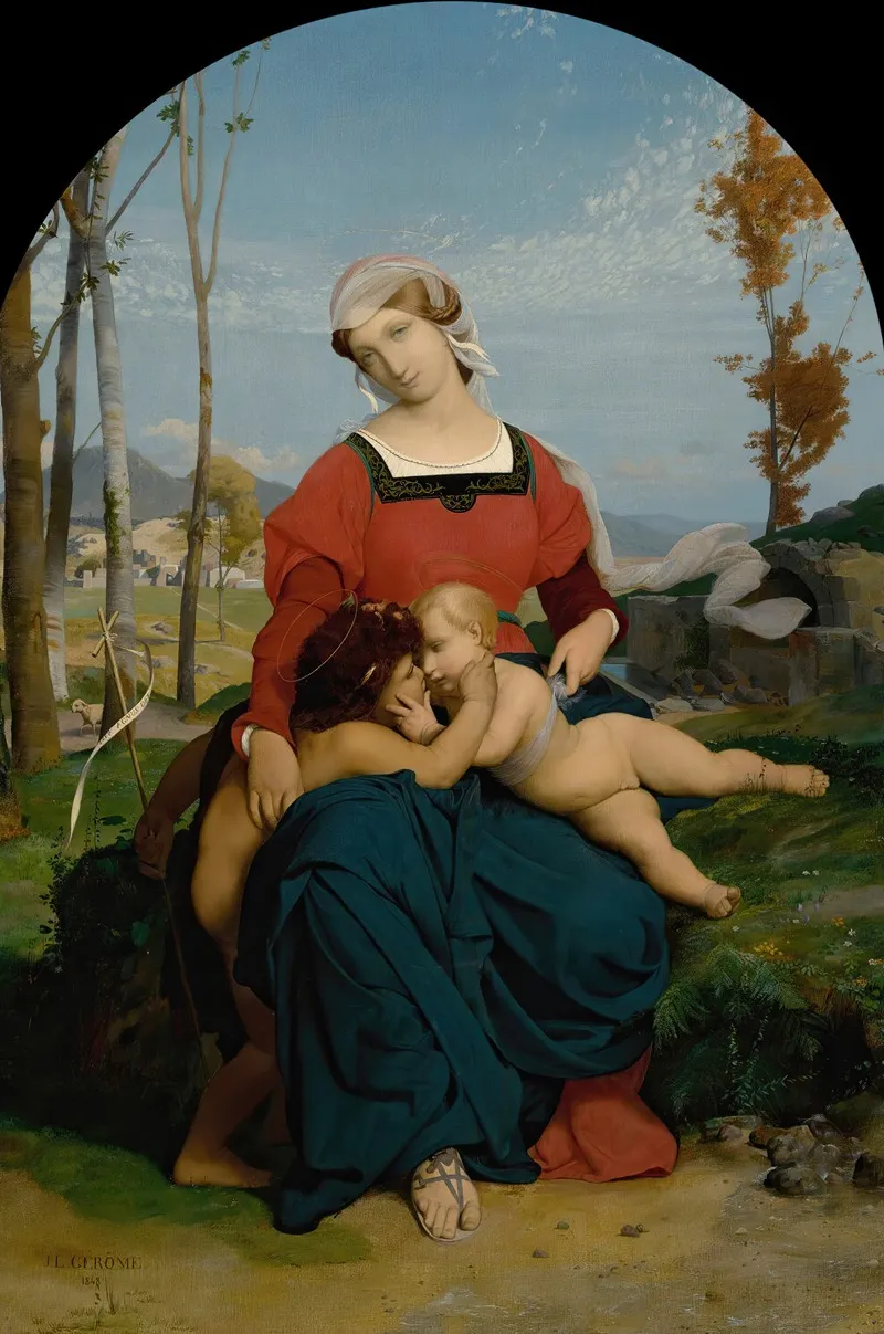 La Vierge Lenfant Jesus Et Saint Jean
