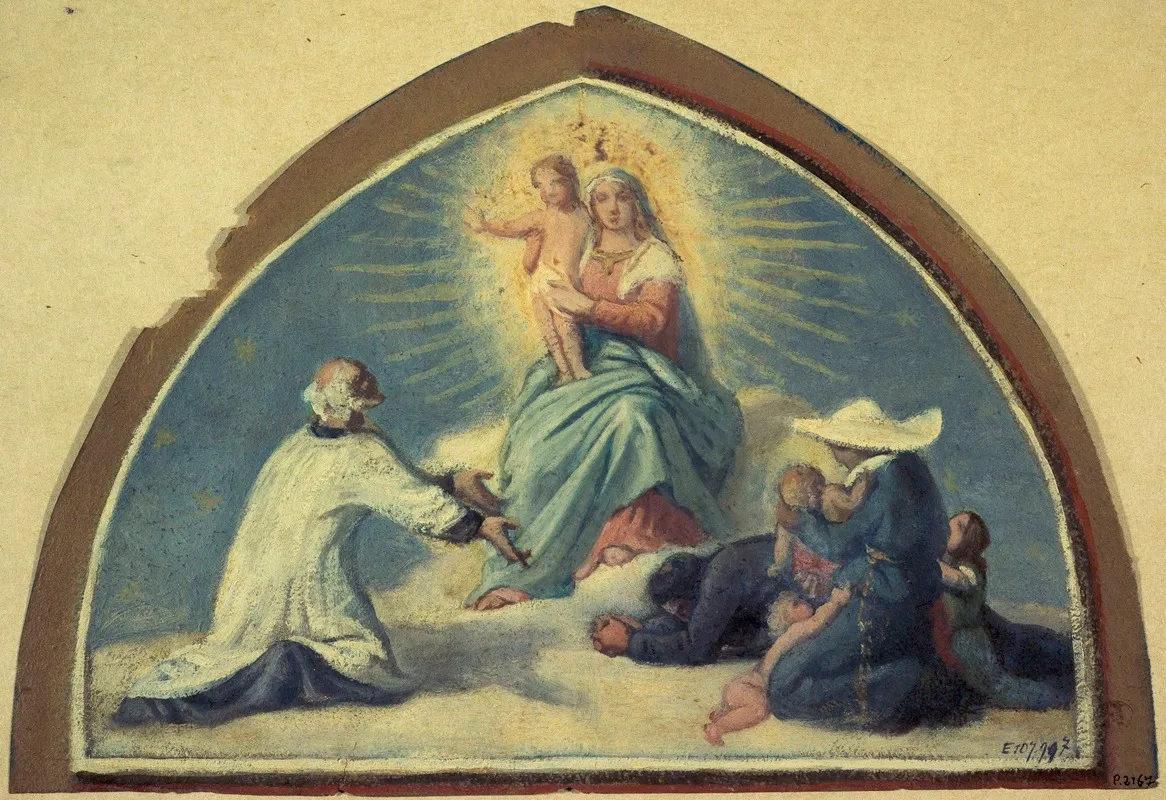 La Vierge Presentant Lenfant Jesus A Saint Vincent De Paul