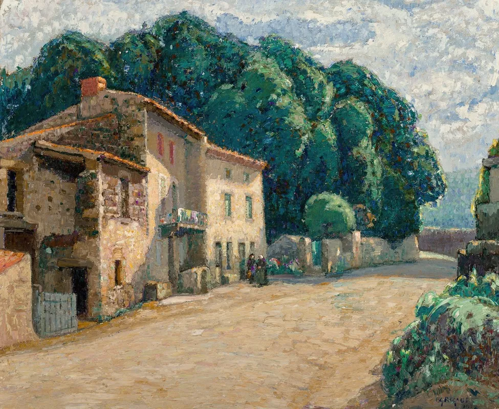 La Village St Morrillon Wall Art by Pierre Gaston Rigaud - High-Resolution Digital Print