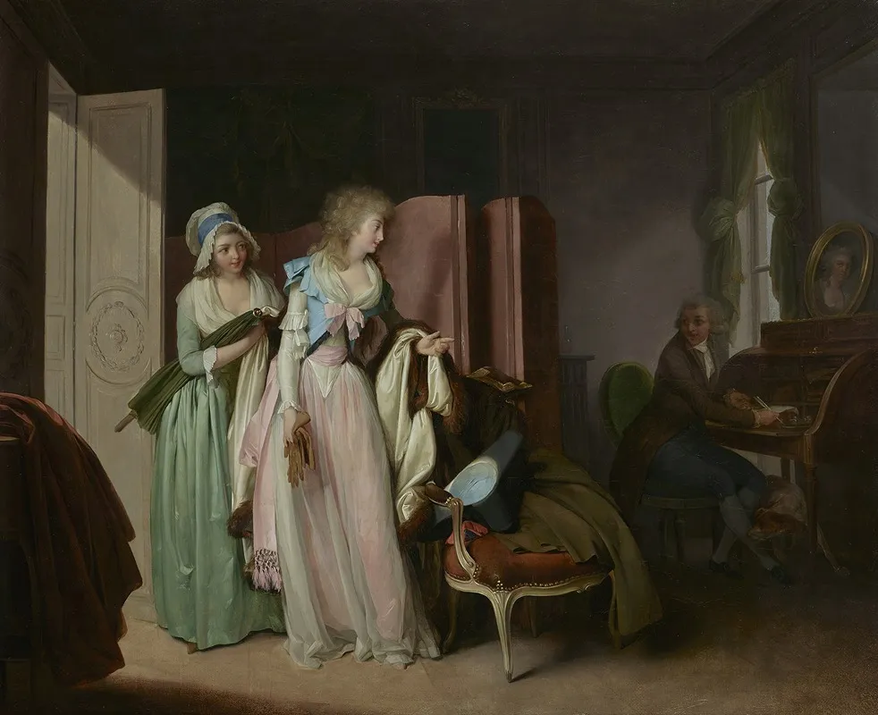 La Visite Rendue The Visit Returned Wall Art by Louis-Léopold Boilly - High-Resolution Digital Print