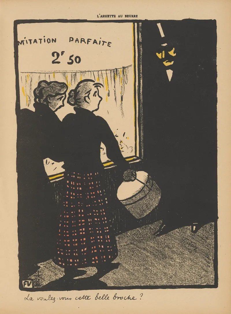 La Voulez Vous Cette Belle Broche Wall Art by Félix Vallotton - High-Resolution Digital Print