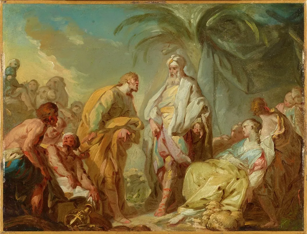 Laban And Rachel Wall Art by Jean-Baptiste-Henri Deshays de Colleville - High-Resolution Digital Print