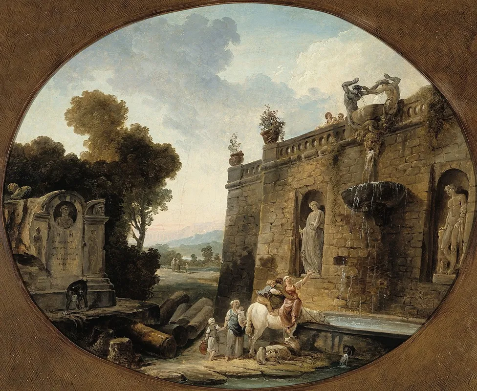 Labreuvoir 3 Wall Art by Hubert Robert - Canvas Print
