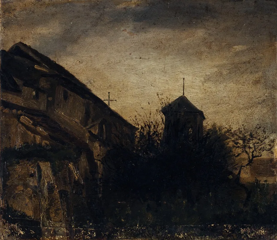 Labside De Saint Pierre De Montmartre Wall Art by Louis-Godefroy Jadin - High-Resolution Digital Print