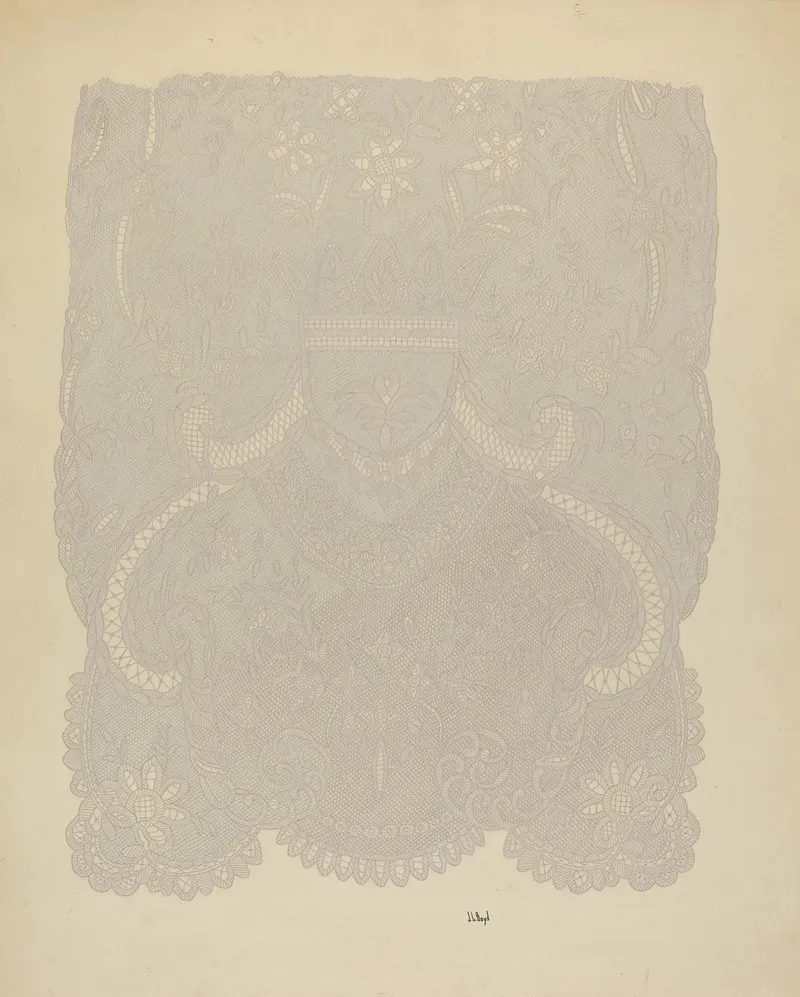 Lace Wedding Veil Section Of