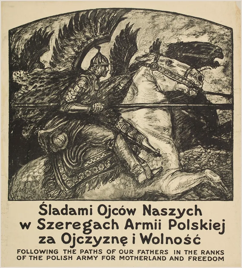 Ladami Ojcow Naszych W Szeregach Armii Polskiej Za Ojczyzn I Wolno Wall Art by Wladyslaw Theodore Benda - High-Resolution Digital Print