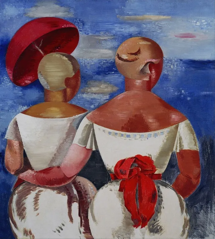 Ladies At The Seaside Wall Art by Jēkabs Kazaks - High-Resolution Digital Print