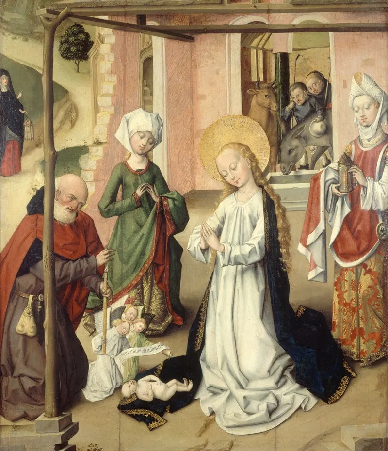 Ladoration De Lenfant Wall Art by Master of the Saint Bartholomew Altarpiece - High-Resolution Digital Print