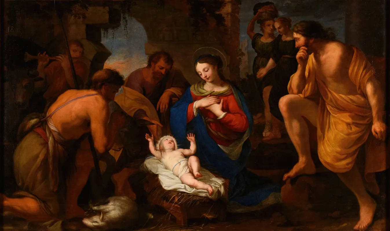 Ladoration Des Bergers 2 Wall Art by Jean Hélart - High-Resolution Digital Print