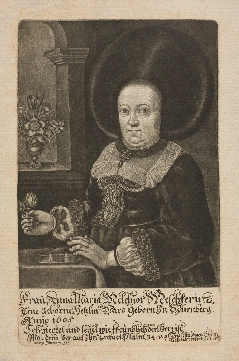 Lady Anna Maria Melchior Meschter Born Helzlin Born In Nurnberg In 1605