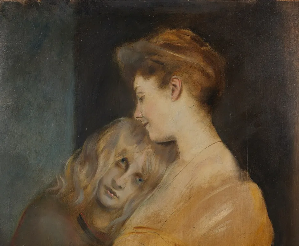 Lady Bateman Mit Marion Wall Art by Franz von Lenbach - High-Resolution Digital Print