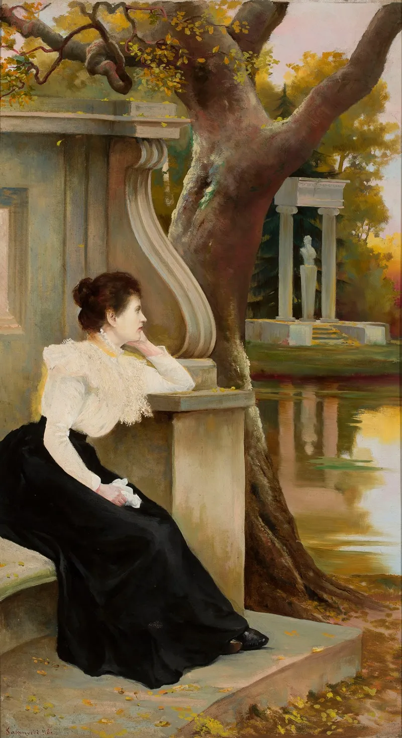 Lady In A Park Wall Art by Jan Kasprzycki - High-Resolution Digital Print