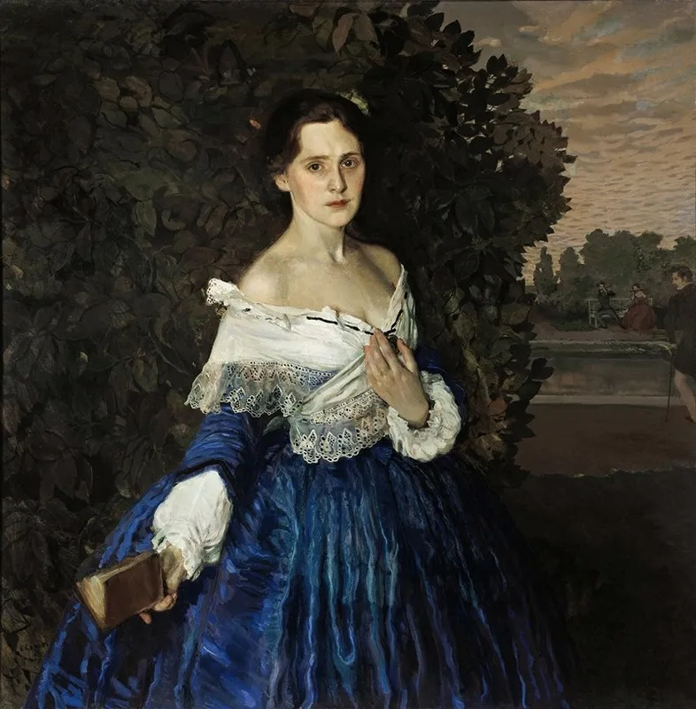 Lady In Blue Portrait Of Ye M Martynova