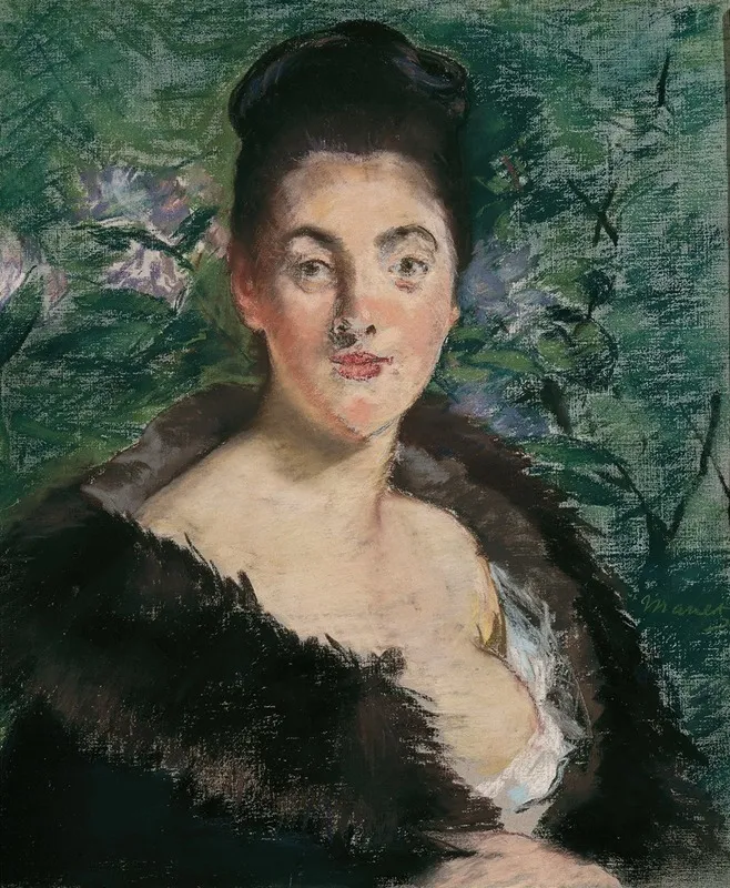 Lady In Fur Wall Art by Édouard Manet - Canvas Print
