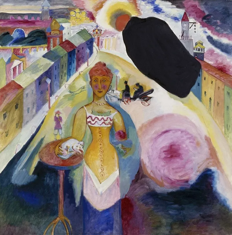 Lady In Moscow Wall Art by Wassily Kandinsky - High-Resolution Digital Print