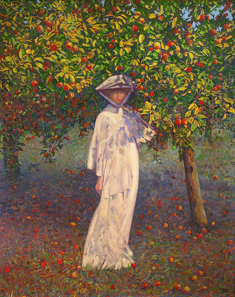 Lady In The Garden Autumn Wall Art by Leon Kamir-Kaufmann - High-Resolution Digital Print