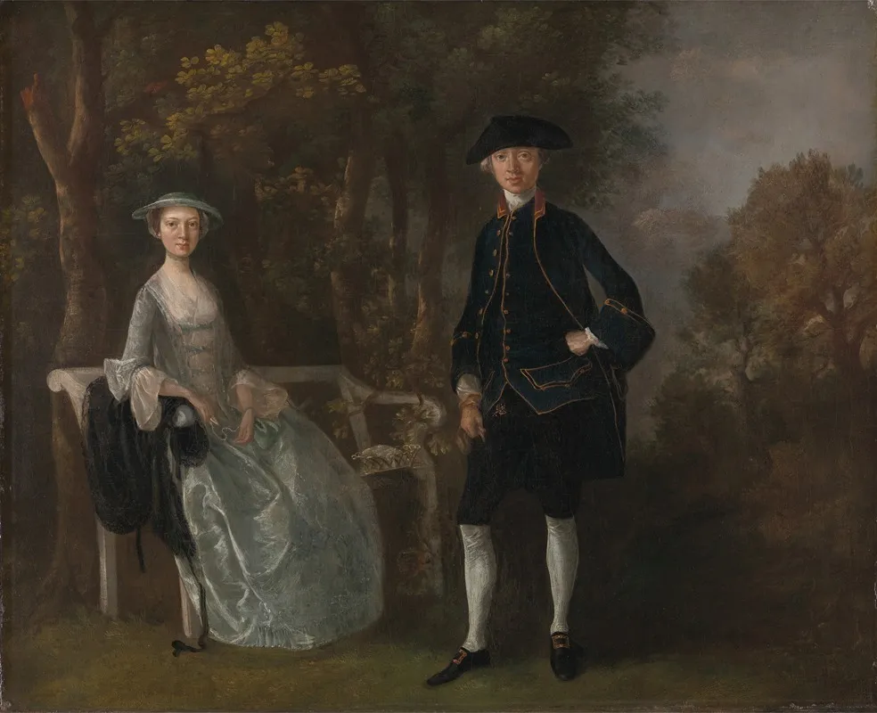 Lady Lloyd And Her Son Richard Savage Lloyd Of Hintlesham Hall Suffolk Wall Art by Thomas Gainsborough - High-Resolution Digital Print