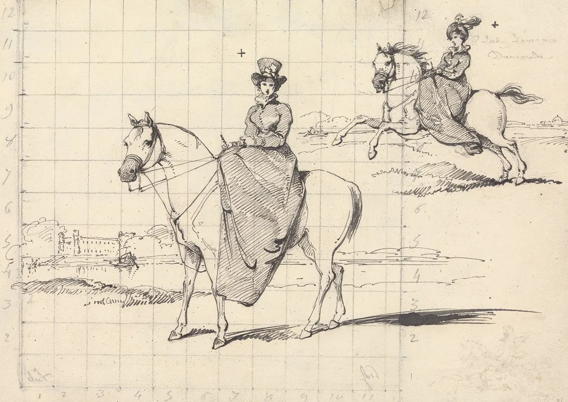 Lady Louisa Duncombe On Horseback