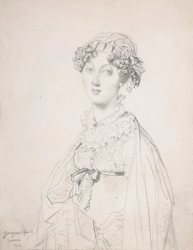 Lady Mary Cavendish Bentinck Wall Art by Jean Auguste Dominique Ingres - High-Resolution Digital Print