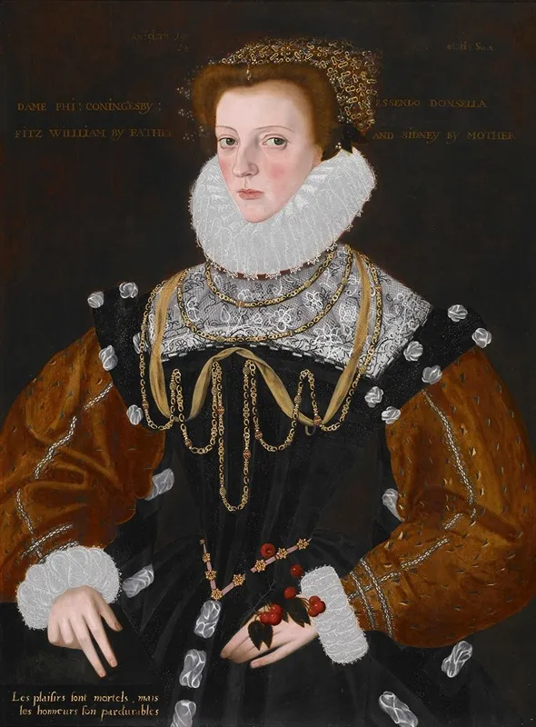 Lady Philippa Coningsby Wall Art by George Gower - High-Resolution Digital Print