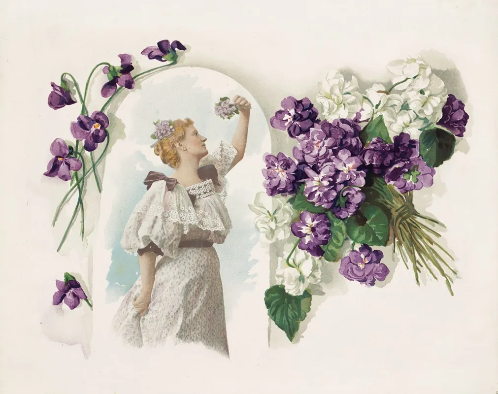 Lady Standing In The Archway Holding Volets