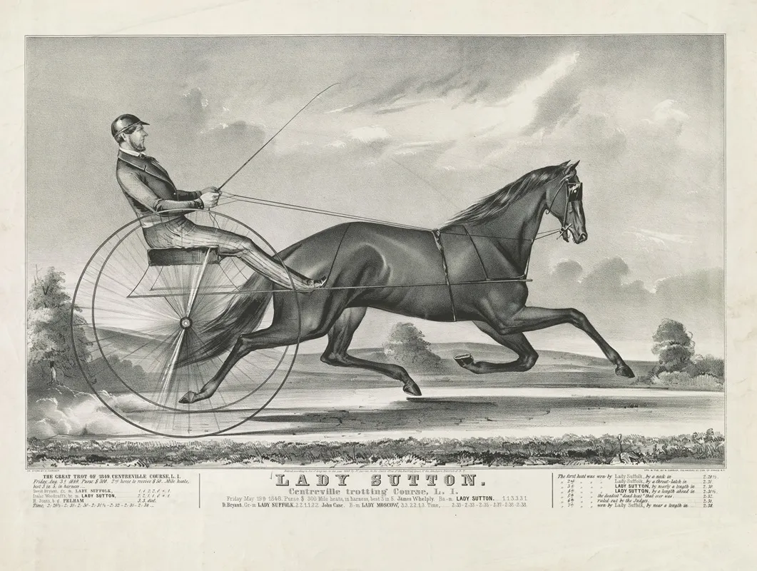 Lady Sutton Centreville Trotting Course L I Wall Art by John Cameron - High-Resolution Digital Print
